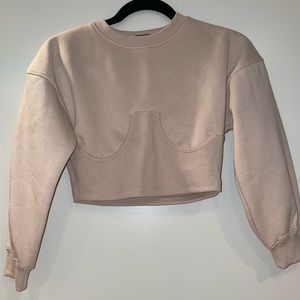 Missguided Crop Corset Sweatshirt